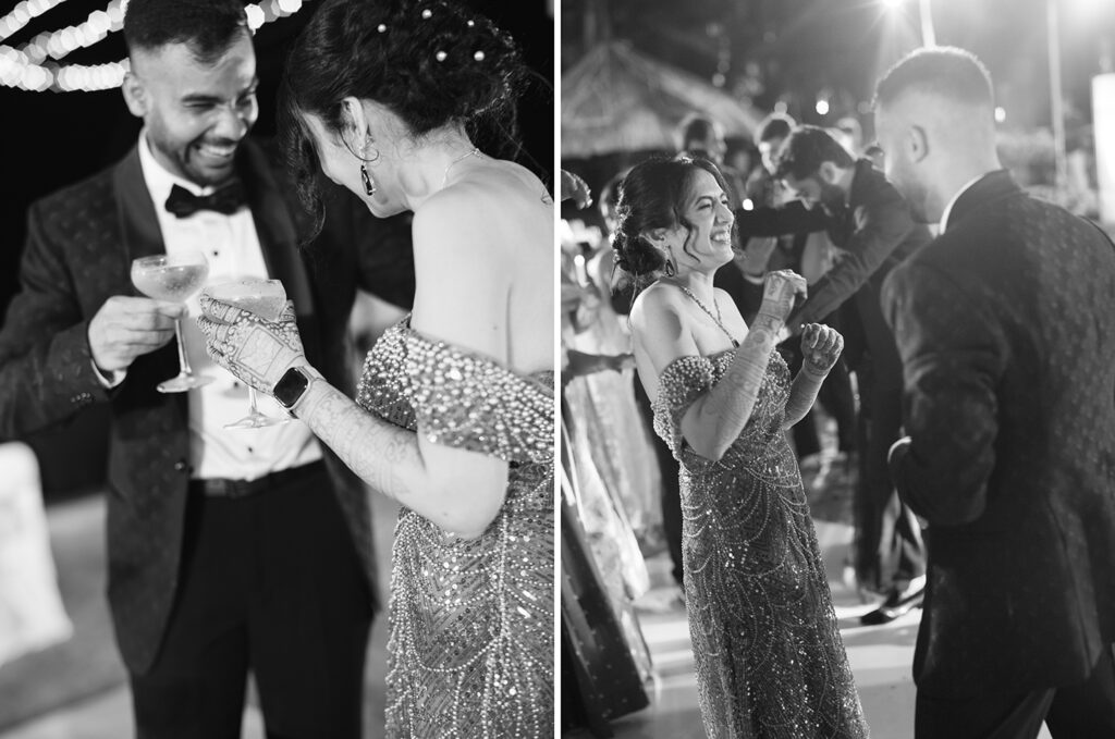 Emotional moment during engagement party at an Indian destination wedding in Bali