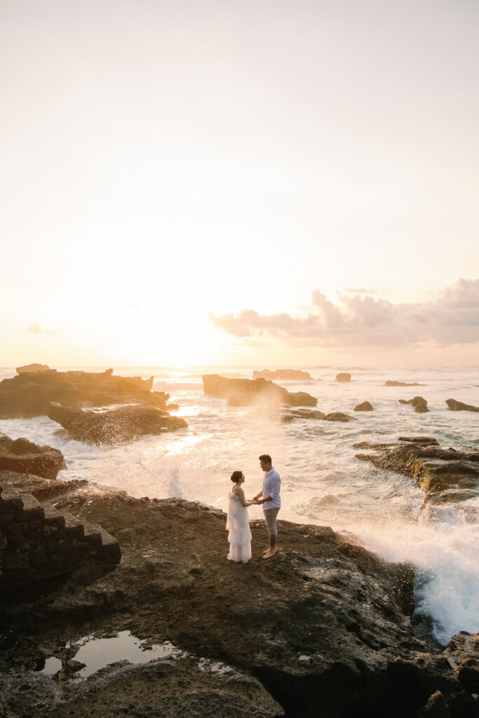 bali couple photoshoot mengening beach sunset
