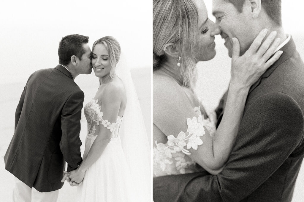 samabe bali elopement with family romantic couple moment intimate beach wedding portrait