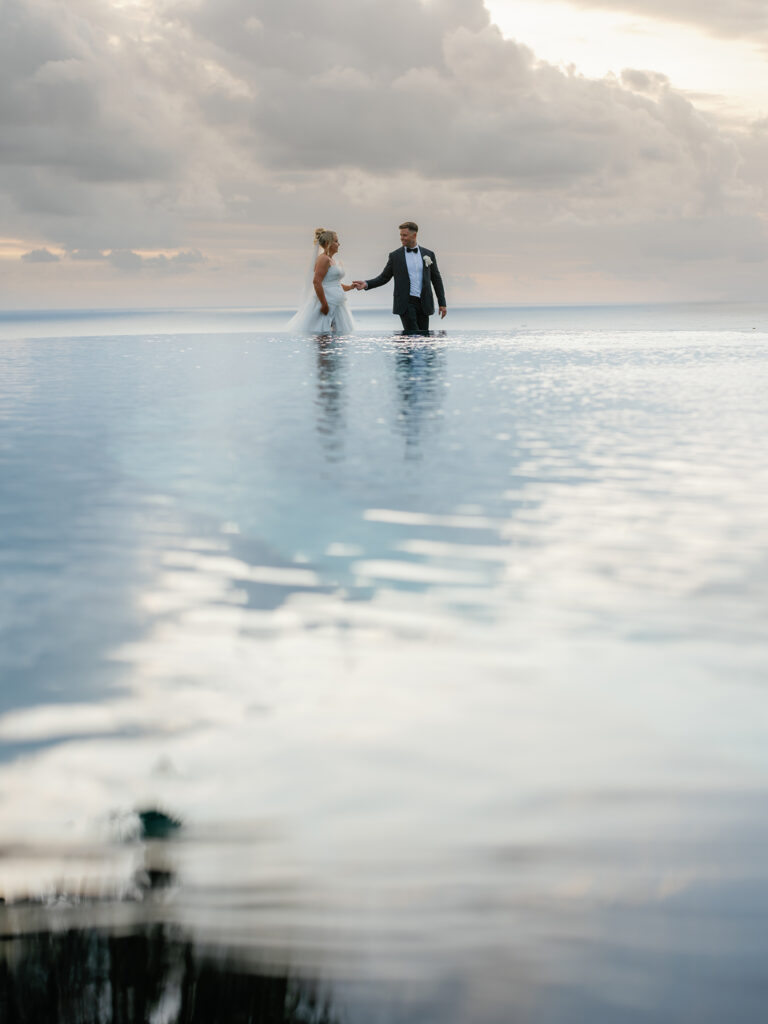 bali wedding budget luxury couple portrait infinity pool destination wedding documentary photography