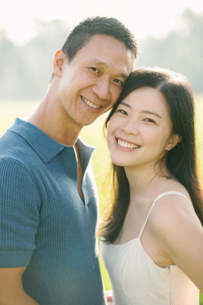Ubud couple photoshoot rice field natural light smiling Bali