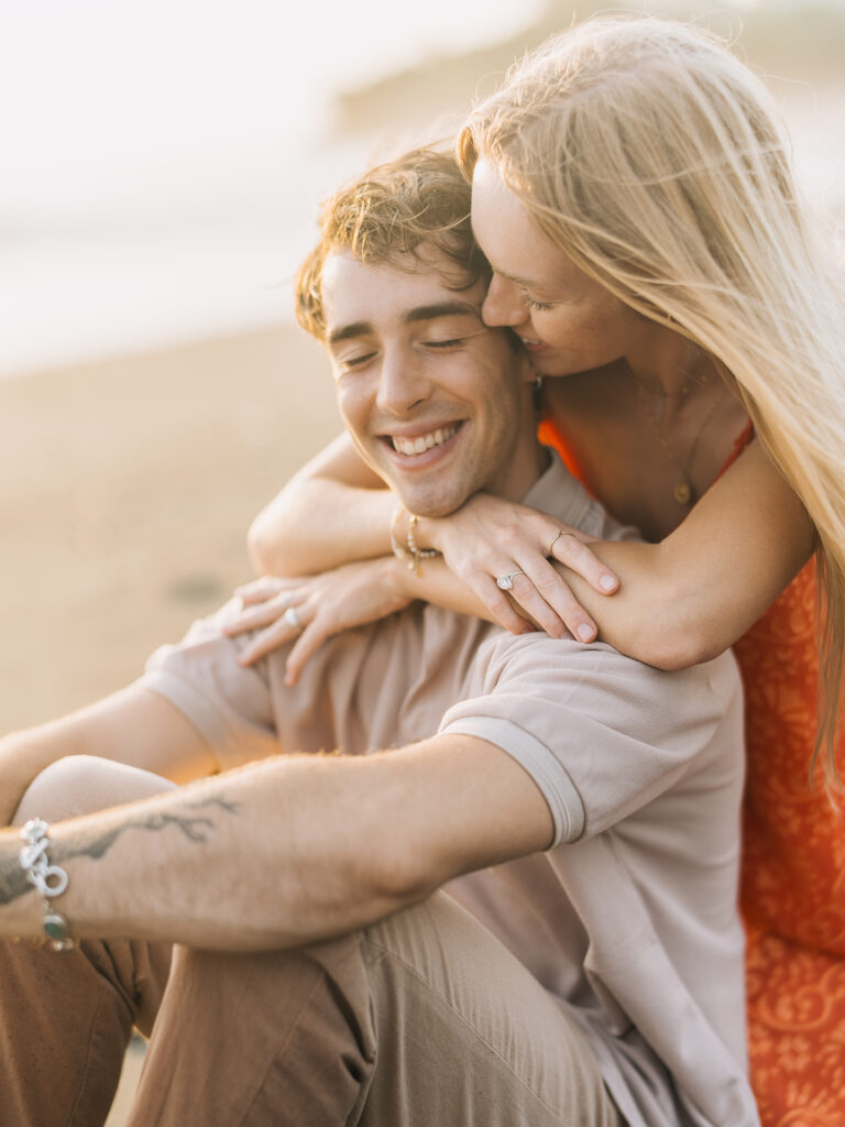 Canggu couple photoshoot Bali candid close up golden hour beach natural