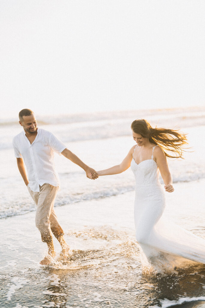 Natural couple session Bali beach documentary style