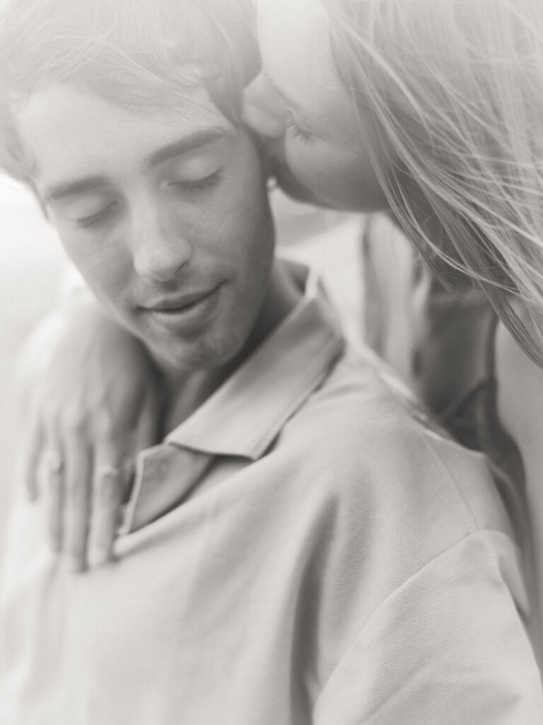 romantic couple session bali kira conor intimate black and white whisper moment