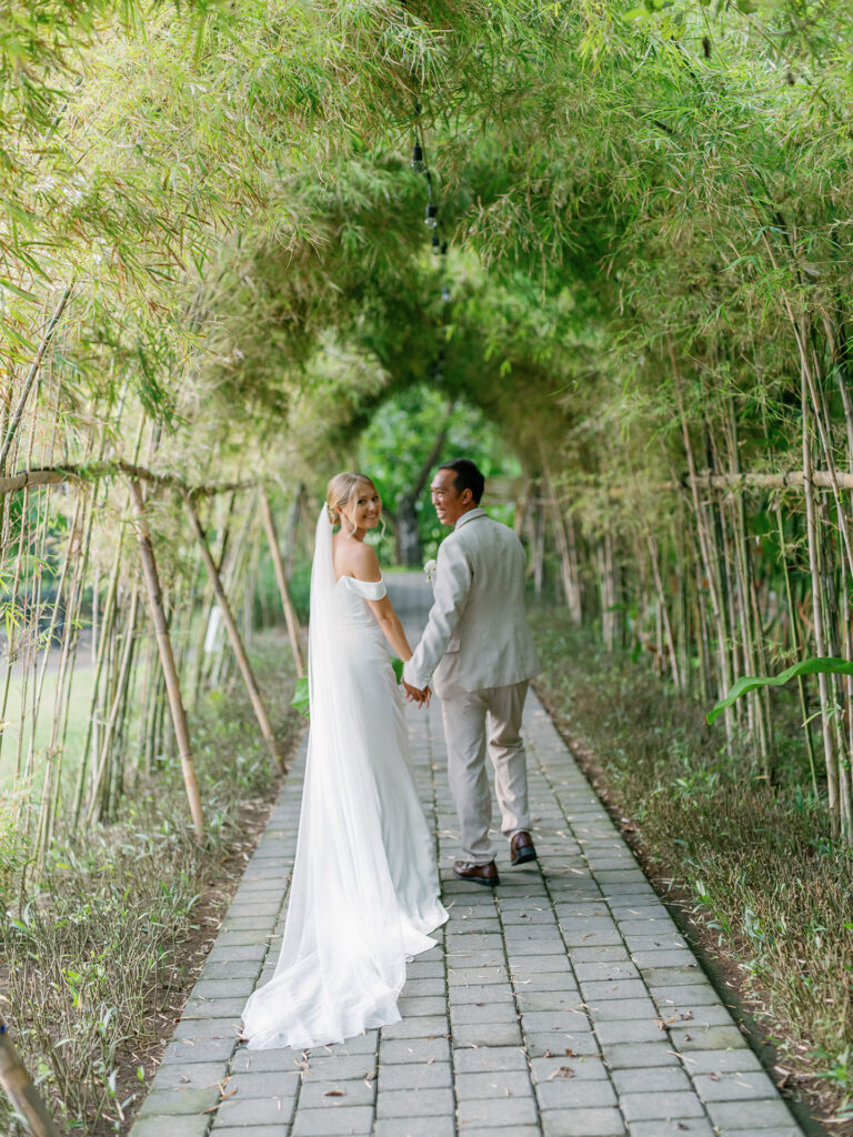 Sophie and Corok couple portrait Padma Resort Legian Bali wedding photography — Luxima
