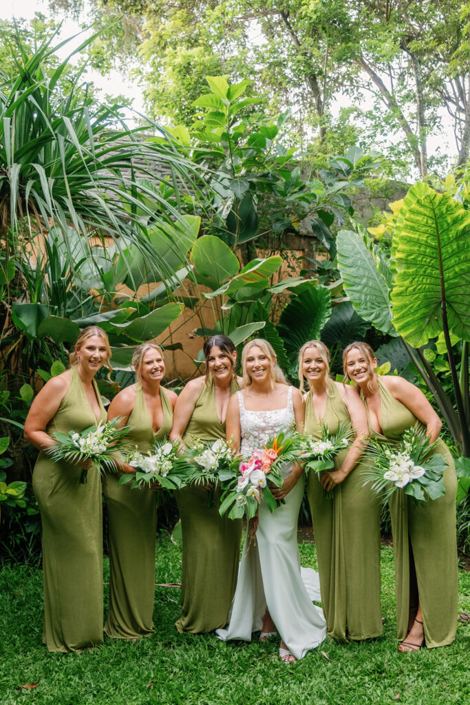 bride and bridesmaids wonderland uluwatu destination wedding bali photographer luxima
